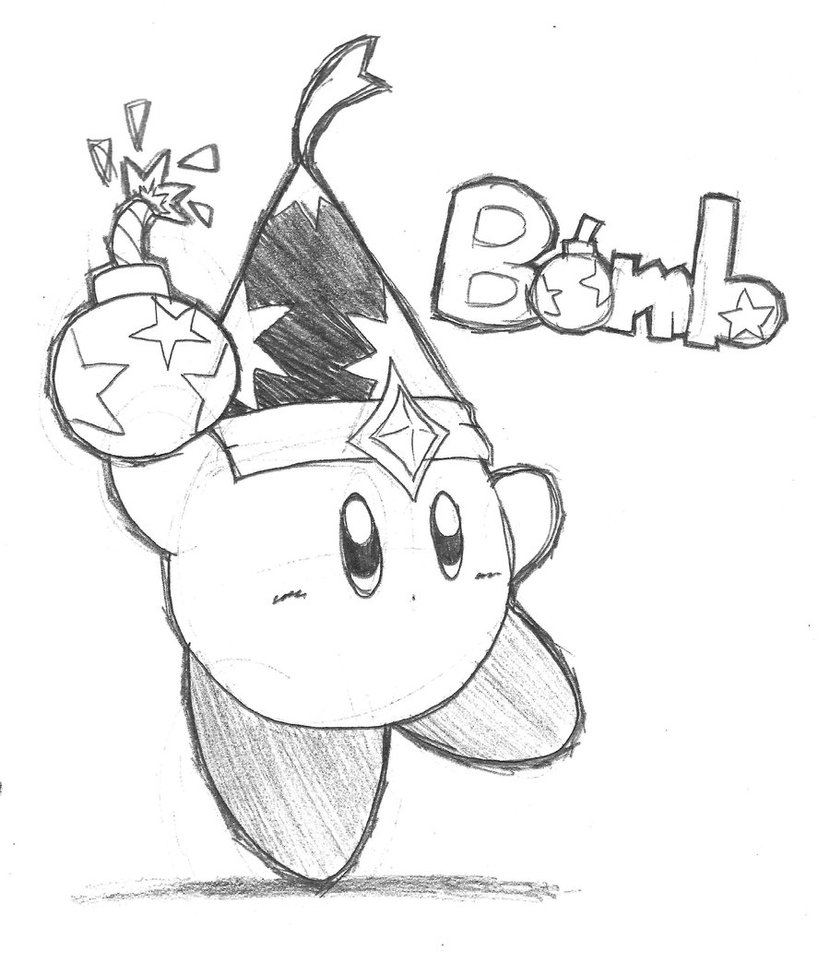 830x963 Bomb Kirby Pencil By Riodile