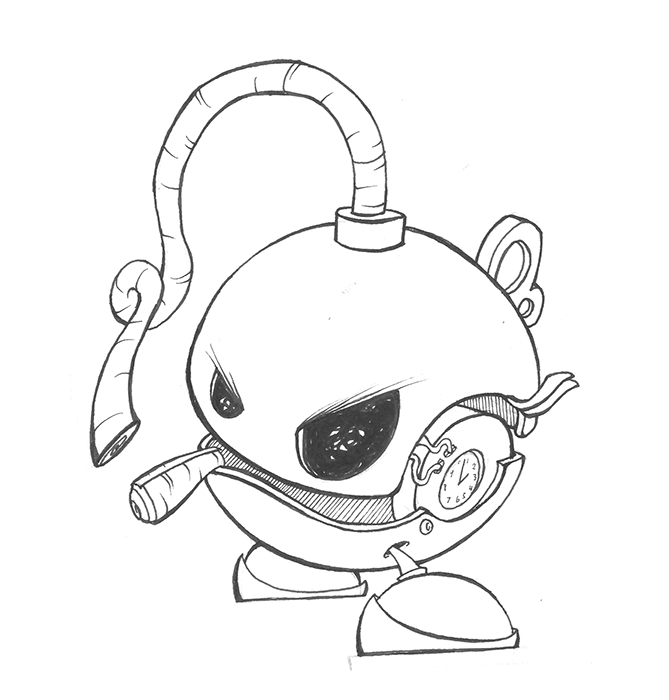 669x700 Drawing For Animation Got A Light Bomb Omb