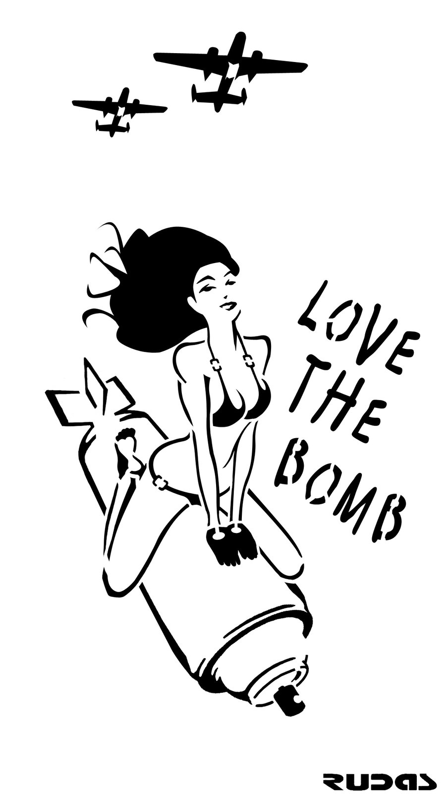 900x1614 Love The Bomb Stencil By Runofthemill
