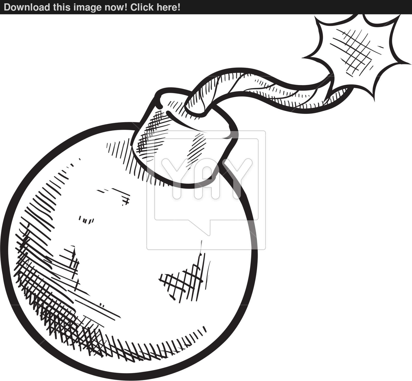 1600x1479 Retro Bomb Vector Sketch Vector