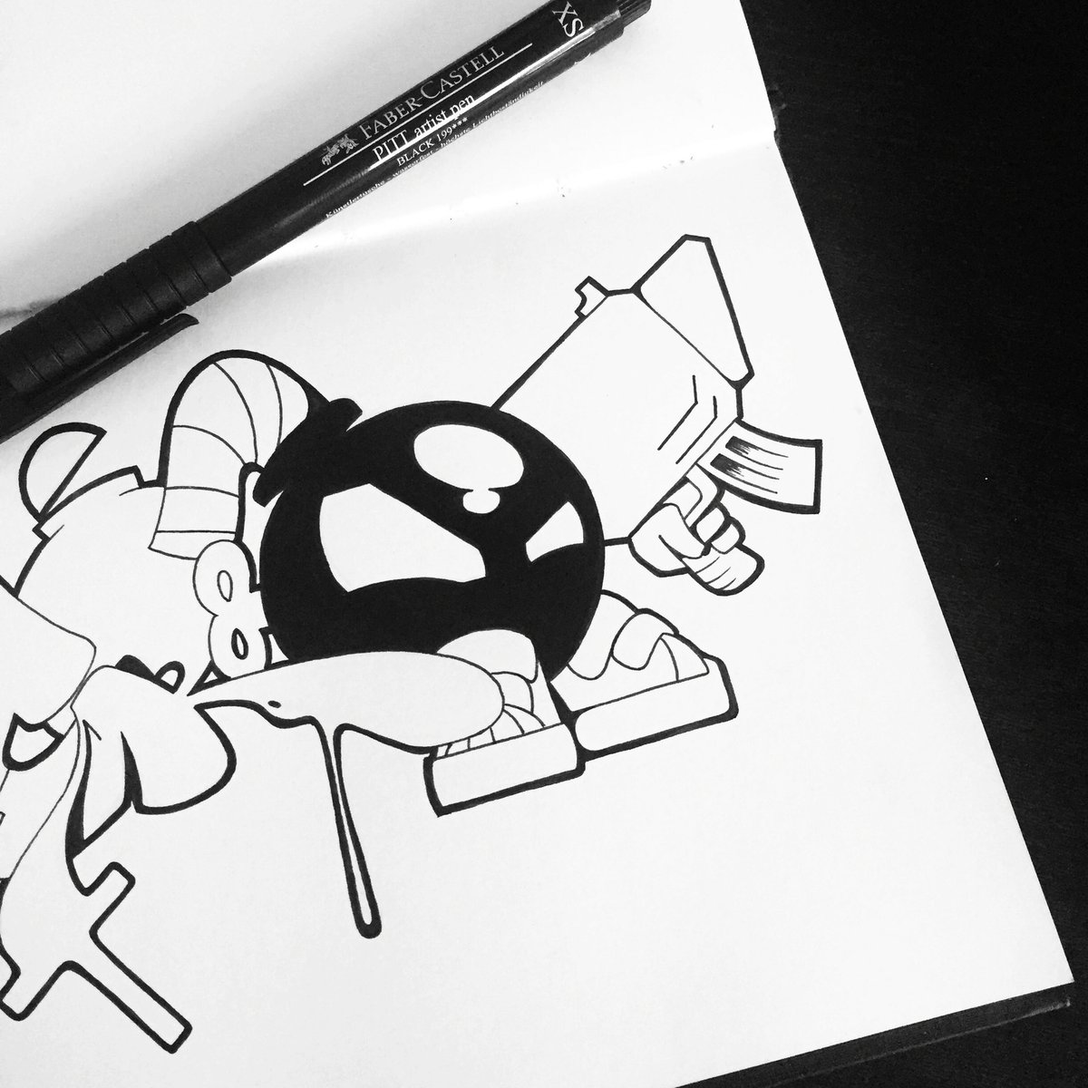 1200x1200 Skribz On Twitter Gun Tooting, Fat Kick Wearing Bomb Head