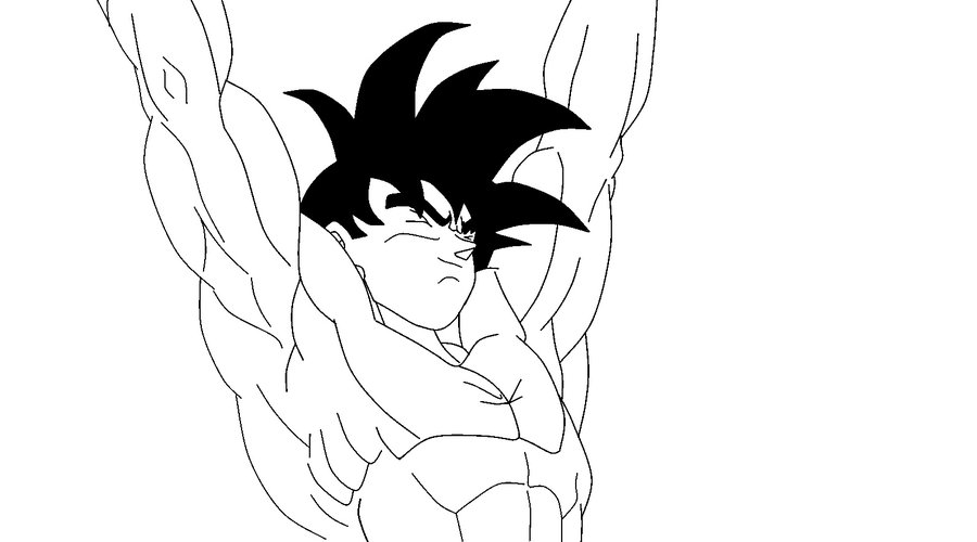 900x500 Spirit Bomb Lineart By Hamoudeh237