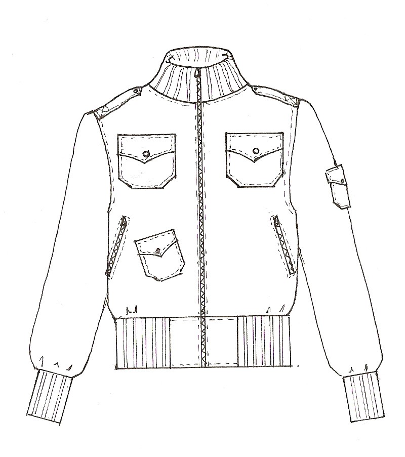 Bomber Jacket Drawing at GetDrawings | Free download