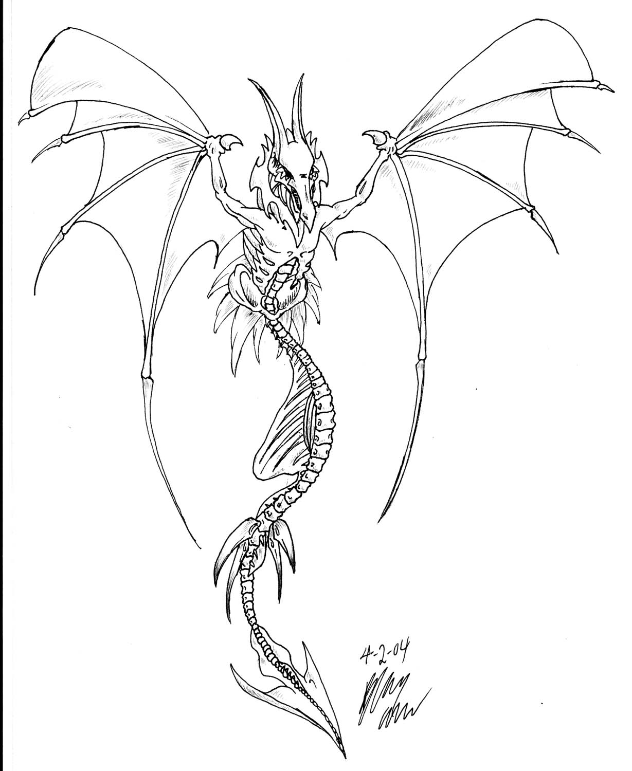 1229x1500 Bone Dragon By Writtenblade