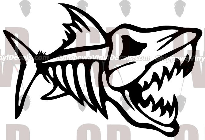 669x460 Bone Fish Decal Bb1075