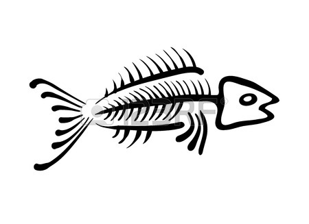 450x327 Black Fish Bone, Vector Illustration, Ethno Style Royalty Free