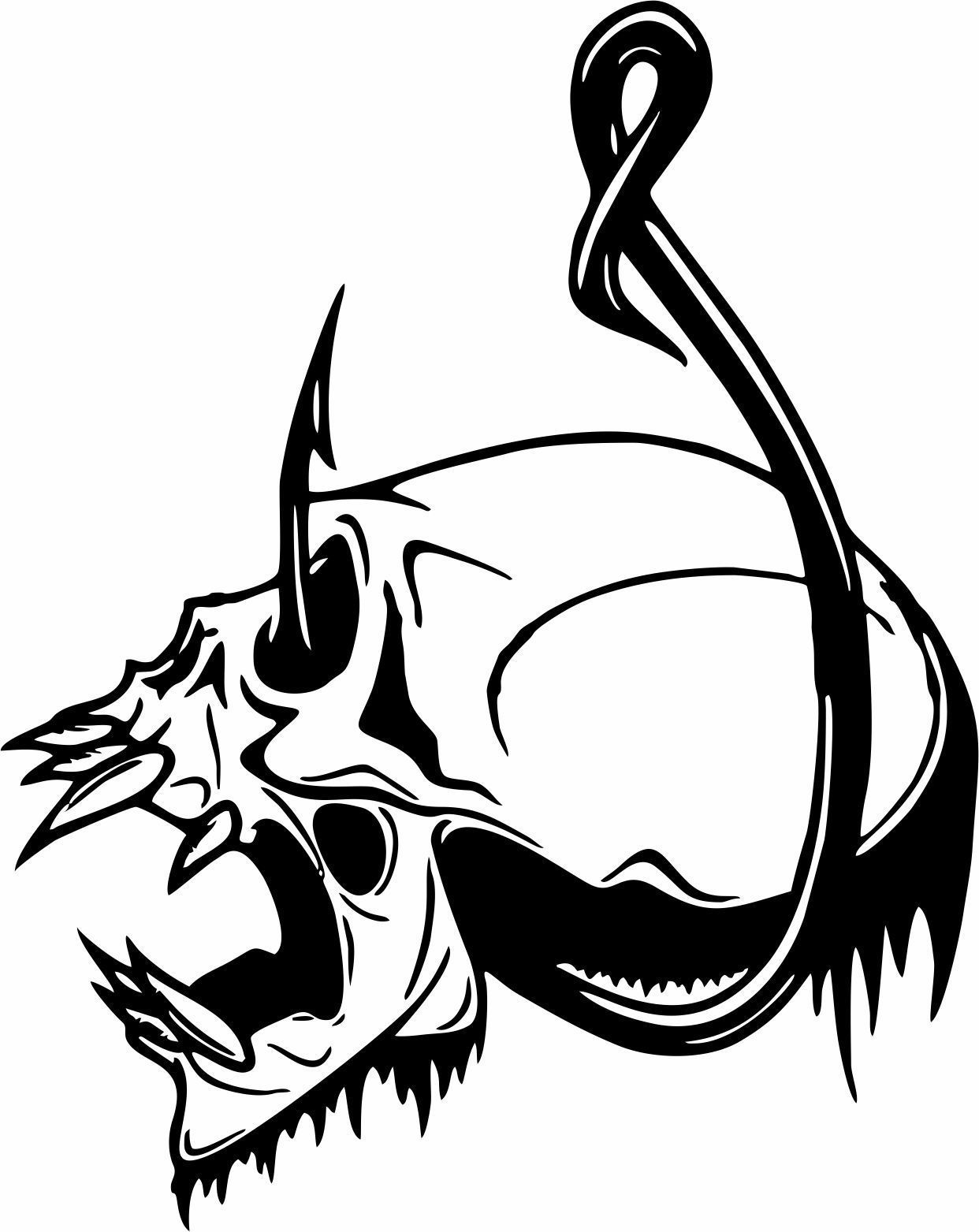 1242x1563 Joker Fish Skull Decal Sticker Bone Fish Decals