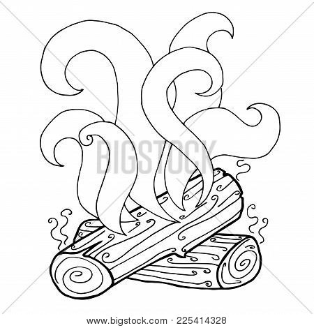 450x470 Coloring Book Bonfire. Drawing Vector Amp Photo Bigstock