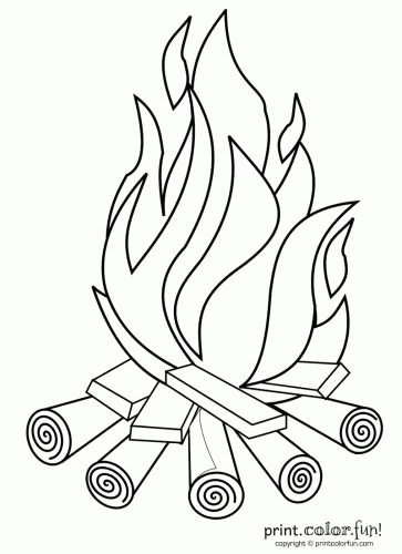 363x500 Campfire Print. Color. Fun! Free Printables, Coloring Pages