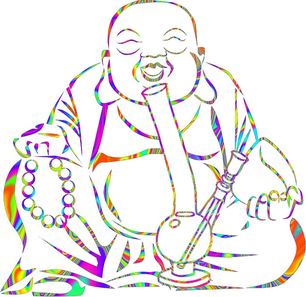 1000x972 Buddha Smoking Bong By Hgl1 Redbubble