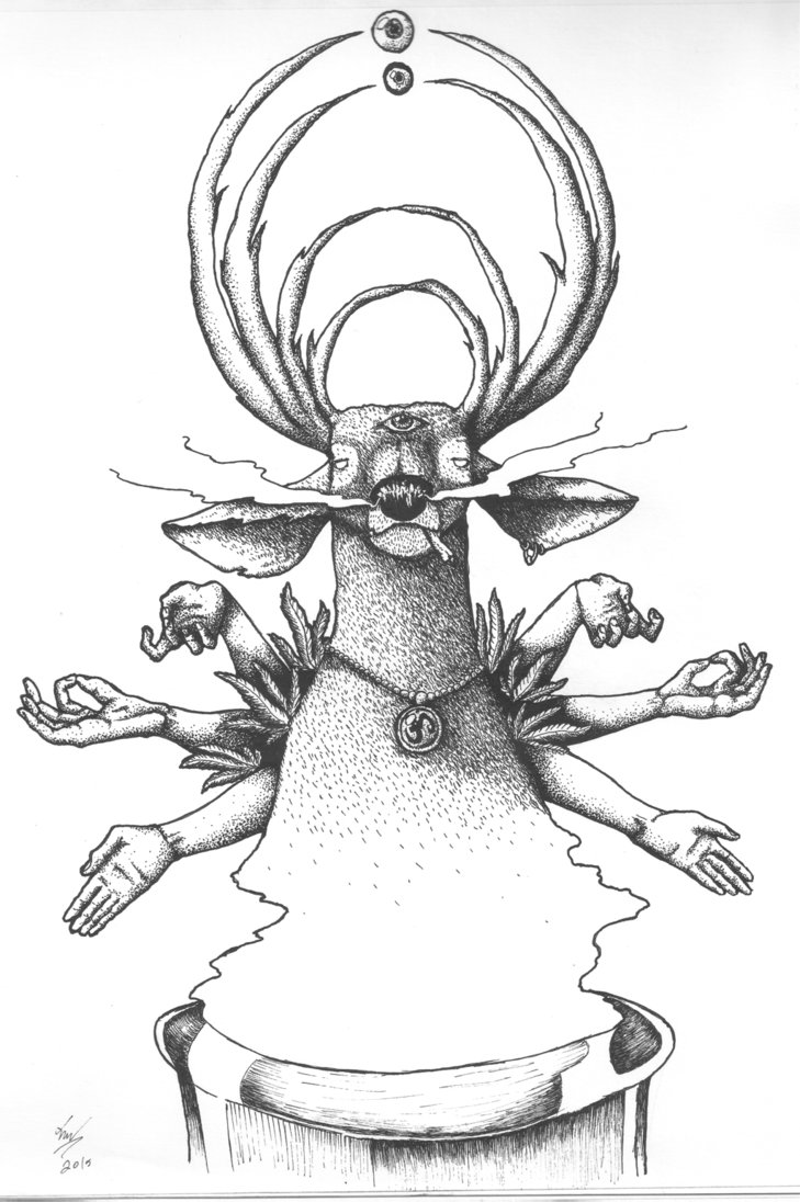 729x1096 Bong Deer By Lungsmanart