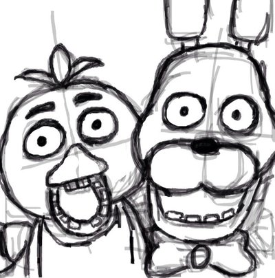 400x404 Bonnie And Chica Sketch By Ellyproductions49