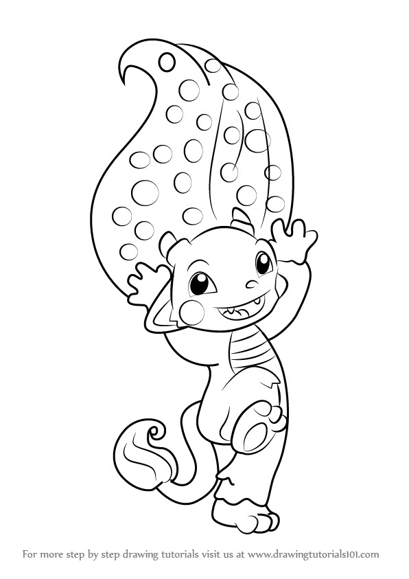 596x843 Learn How To Draw Sneak A Boo From The Zelfs (The Zelfs) Step By