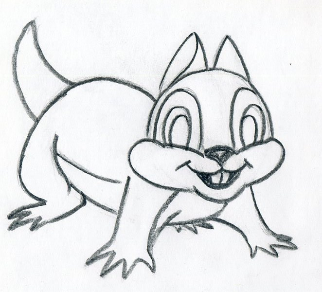 662x600 How To Draw Cartoon Hamster. Smiling, Ready To Jump )