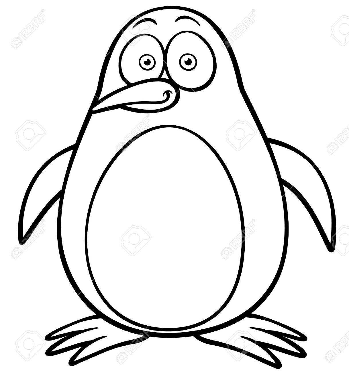 1218x1300 Vector Illustration Of Penguin Cartoon