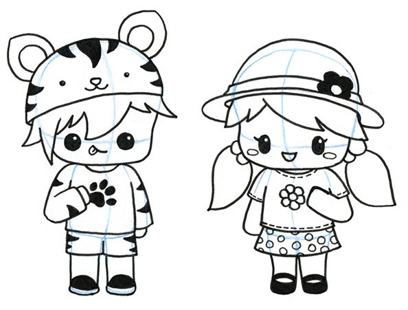 594x451 How To Draw Clothes For Kawaii Characters
