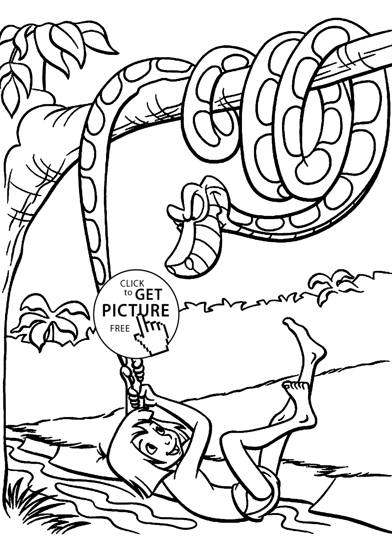 1483x2079 And Kaa Coloring Pages For Kids, Printable Free