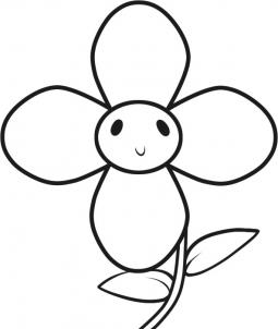 255x302 How To Draw How To Draw A Flower For Kids