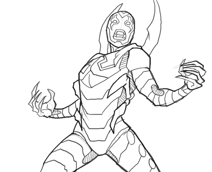 700x567 How To Draw Blue Beetle