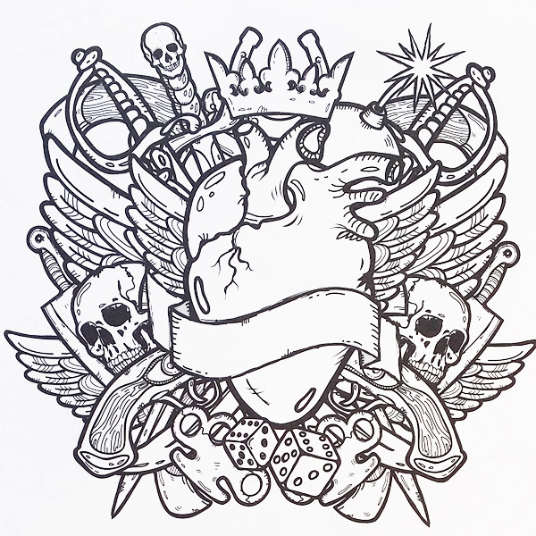 600x600 Coloring Pages Stunning Tattoo Coloring Pages Draw 58