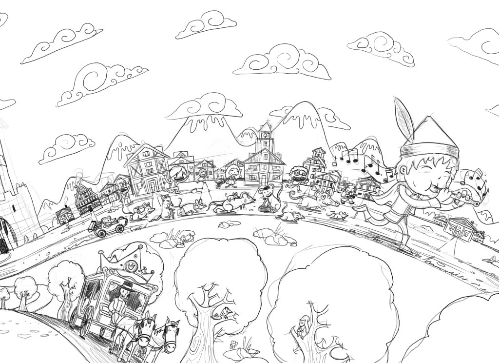 1024x744 Wondertales From Neverland, Children Book Vector Illustration