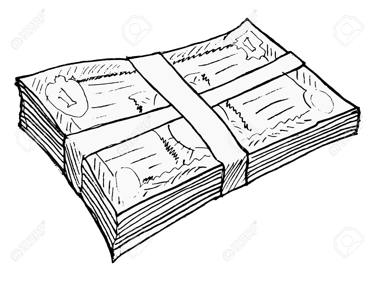 1300x974 Drawn Money Money Stack