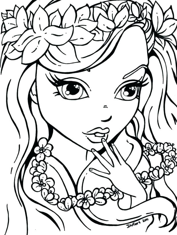 618x820 Sumptuous Design Ideas Cute Girl Coloring Pages Bookmark Free
