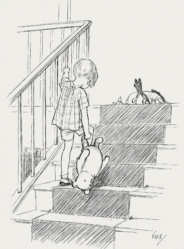 600x808 E.h. Shepard's Original Winnie The Pooh Drawings From The Winnie