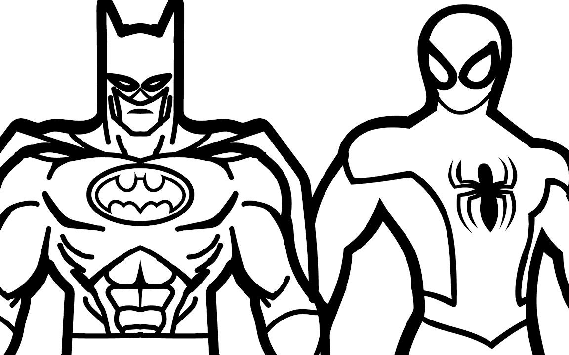 1152x720 Action Cartoon Batman Coloring Pages Superhero Printable Cartoons
