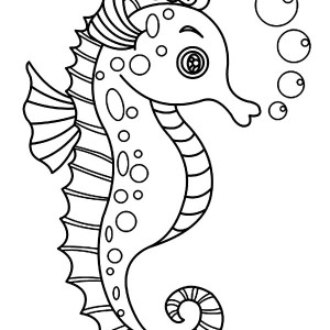 300x300 An Outline Drawing Of Seahorse Coloring Page Kids Play Color
