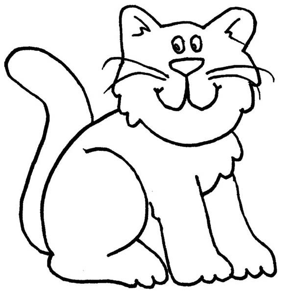 600x600 Cartoon Cat Coloring Pages Cute Cat Coloring Pages Printable