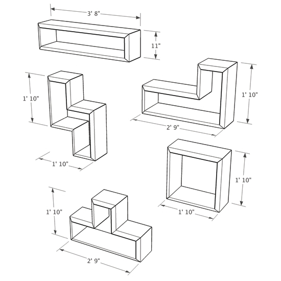 550x550 Tetris Style Bookcase Dimensions Brave Space Design Tetrad Mega