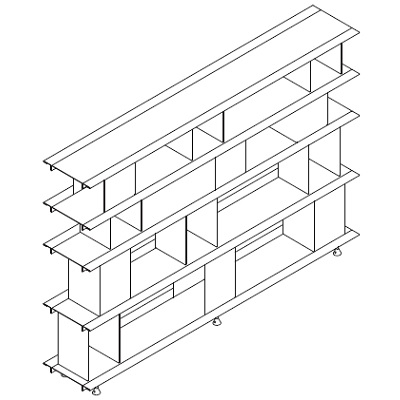 400x400 Zoll D Moormann Modular Bookshelf