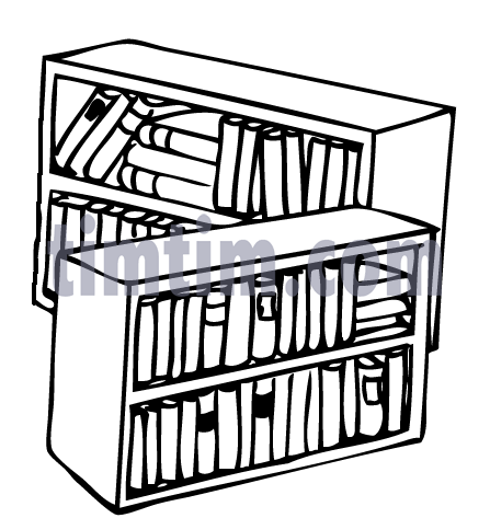 447x473 Free Drawing Of Bookshelves Bw From The Category Books News