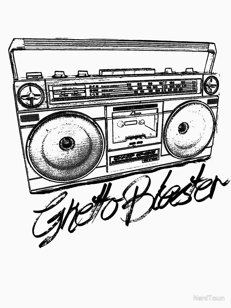 750x1000 Ghetto Blaster 80's Boombox Women's Fitted Scoop T Shirt By