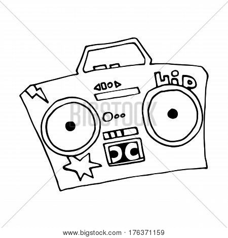 450x470 Ghetto Blaster Boombox Sketch Vector Amp Photo Bigstock