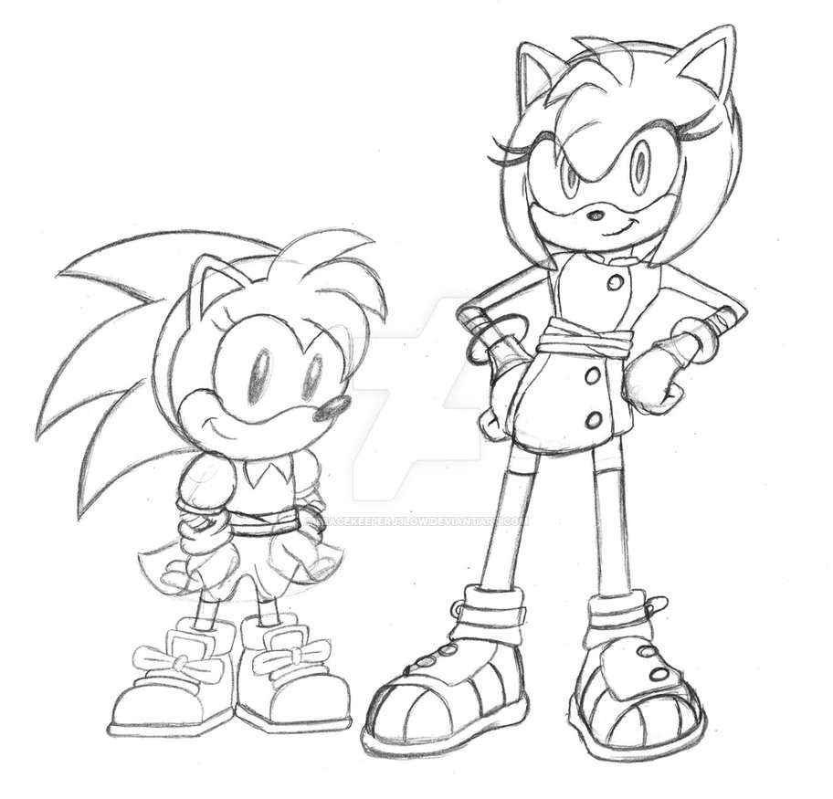 912x875 Sonic Boom Generation (Amy Sketch) By Peacekeeperj3low