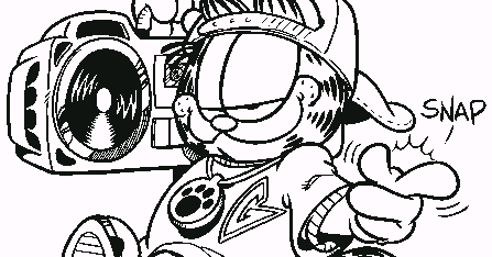 447x234 Coloring Pages For Girls Garfield With Boombox Coloring Page