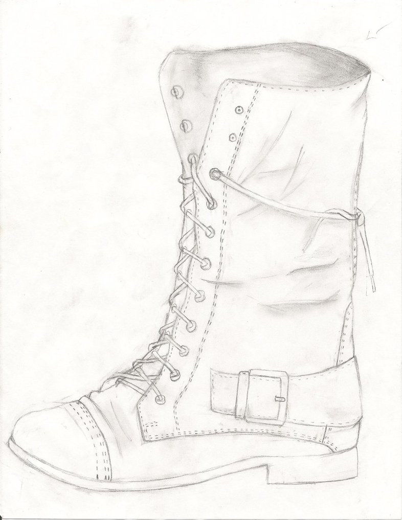 786x1017 Shading Practice My Combat Boot By Manganimelover