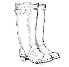 227x222 Wellington Boots Drawing