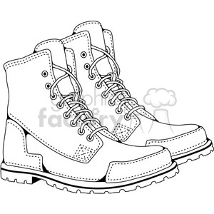 300x300 Royalty Free Mens Boots 387476 Vector Clip Art Image