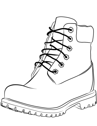 371x480 Work Boot Coloring Page Free Printable Coloring Pages