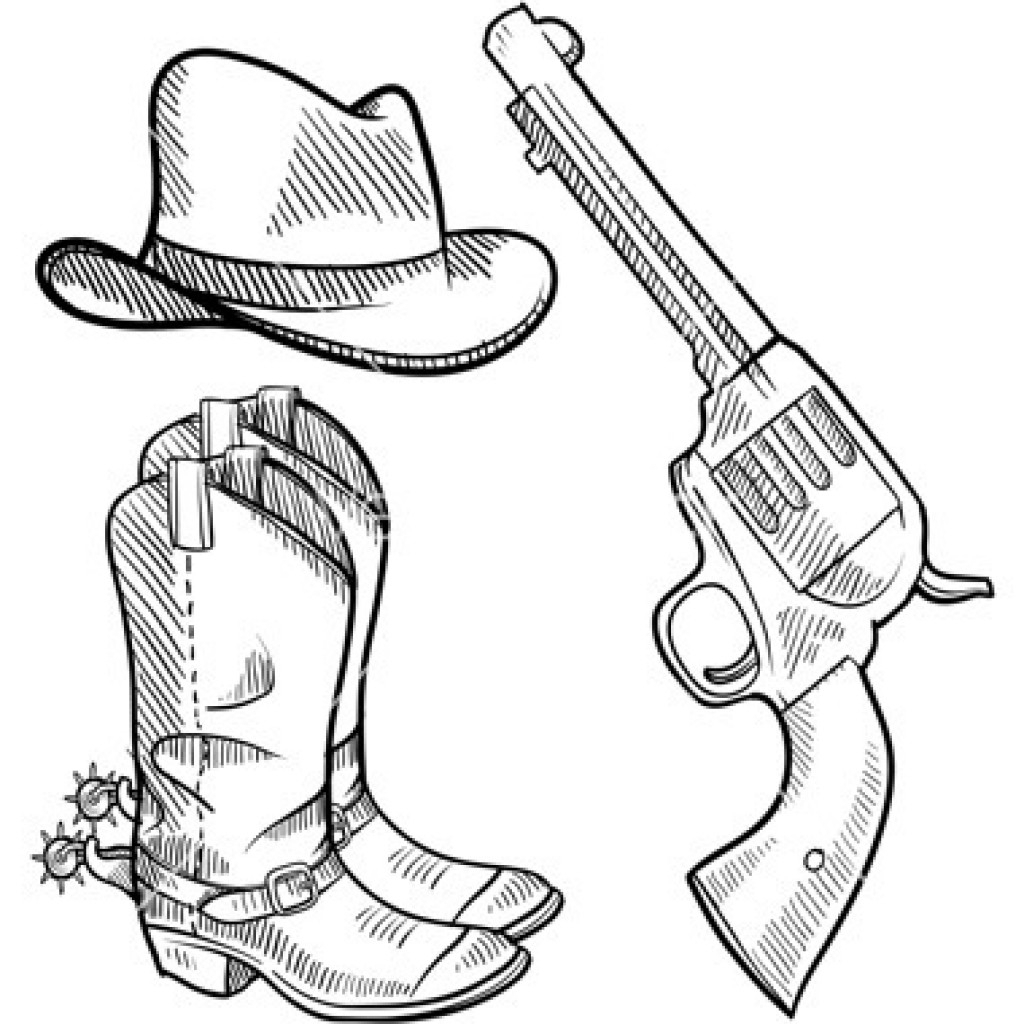 1024x1024 Cowboy Boots Drawing Drawings Of Cowboy Boots Group