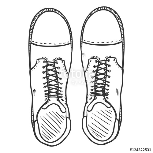 Boots Front View Drawing at GetDrawings | Free download