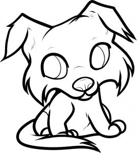 270x302 How To Draw A Border Collie Puppy Reference Material To Art