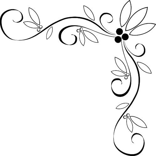 498x500 Free. Page Border Designs Fancy Vine Corner Border Design Image