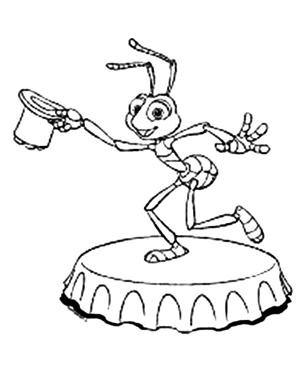 600x770 Flik Standing On Bottle Cap Doing Circus Show In Bugs Life