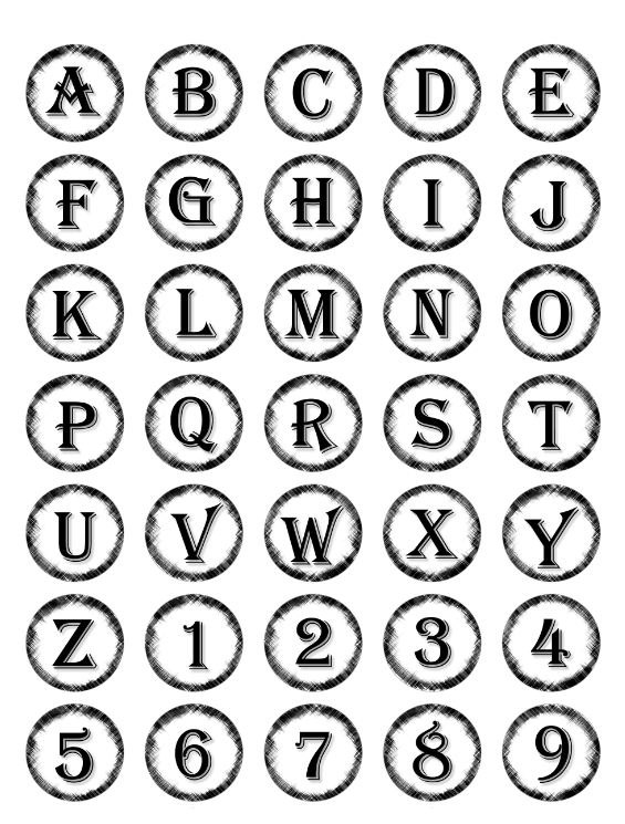 565x745 Alphabet Letters Numbers Bottlecap Images Black