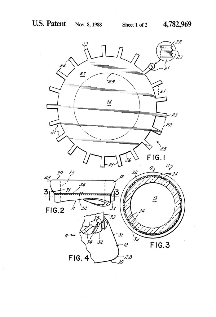 697x1024 Patent No. 4782969a Twist Off Bottle Cap