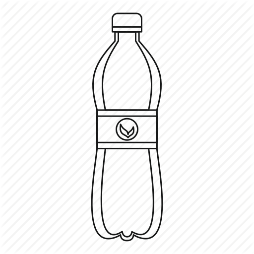 512x512 Bottle, Line, Object Container, Outline, Plastic, Transparent